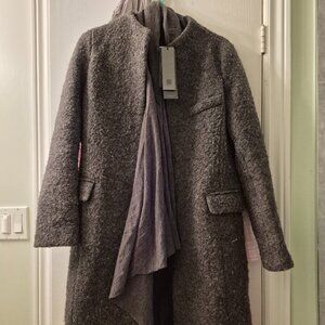 Grey thick wool coat